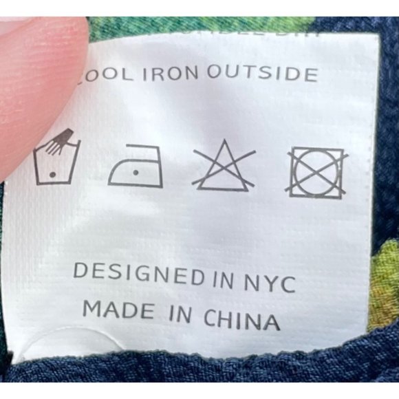 Haute Rogue Women's Size Small Navy/Multi-Colored Floral Strapless Romper - Picture 4 of 5